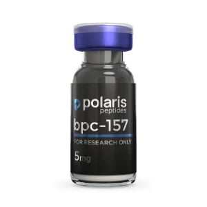 BPC-157 5mg research peptide vial by Polaris Peptides