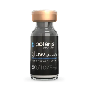 GLOW Blend 70mg research peptide vial by Polaris Peptides
