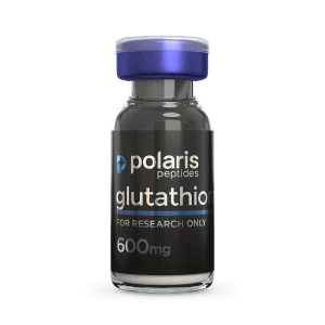 Glutathione 600mg research peptide vial by Polaris Peptides