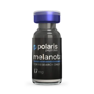 Melanotan II 17mg research peptide vial by Polaris Peptides
