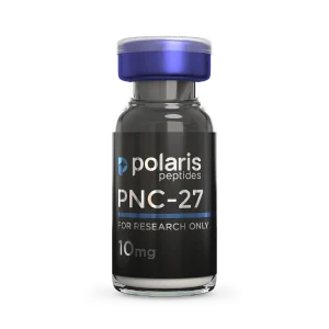 PNC-27 10mg research peptide vial by Polaris Peptides