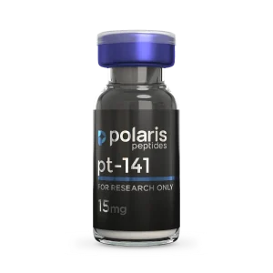PT-141 15mg research peptide vial by Polaris Peptides