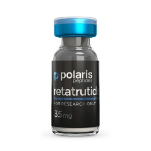 Retatrutide 35mg research peptide vial by Polaris Peptides