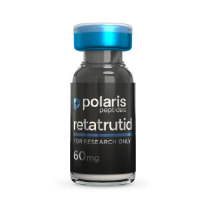 Retatrutide 60mg research peptide vial by Polaris Peptides