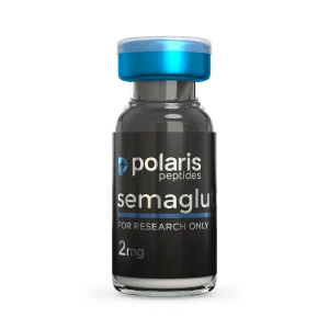 Semaglutide 2mg research peptide vial by Polaris Peptides