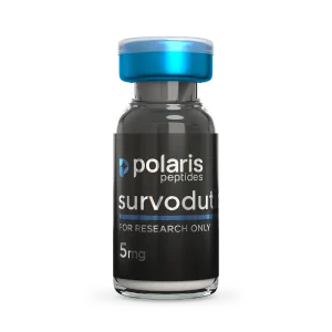 Survodutide 5mg research peptide vial by Polaris Peptides